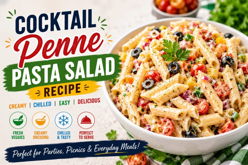 Cocktail Penne Pasta Salad Recipe | Restaurant Style Creamy Pasta Salad Ghar Par Kaise Banaye (2026)