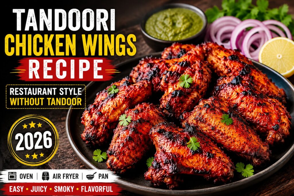 Tandoori Chicken Wings Recipe | Restaurant Style Without Tandoor (2026)