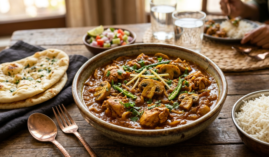 Chicken Mushroom Curry Recipe